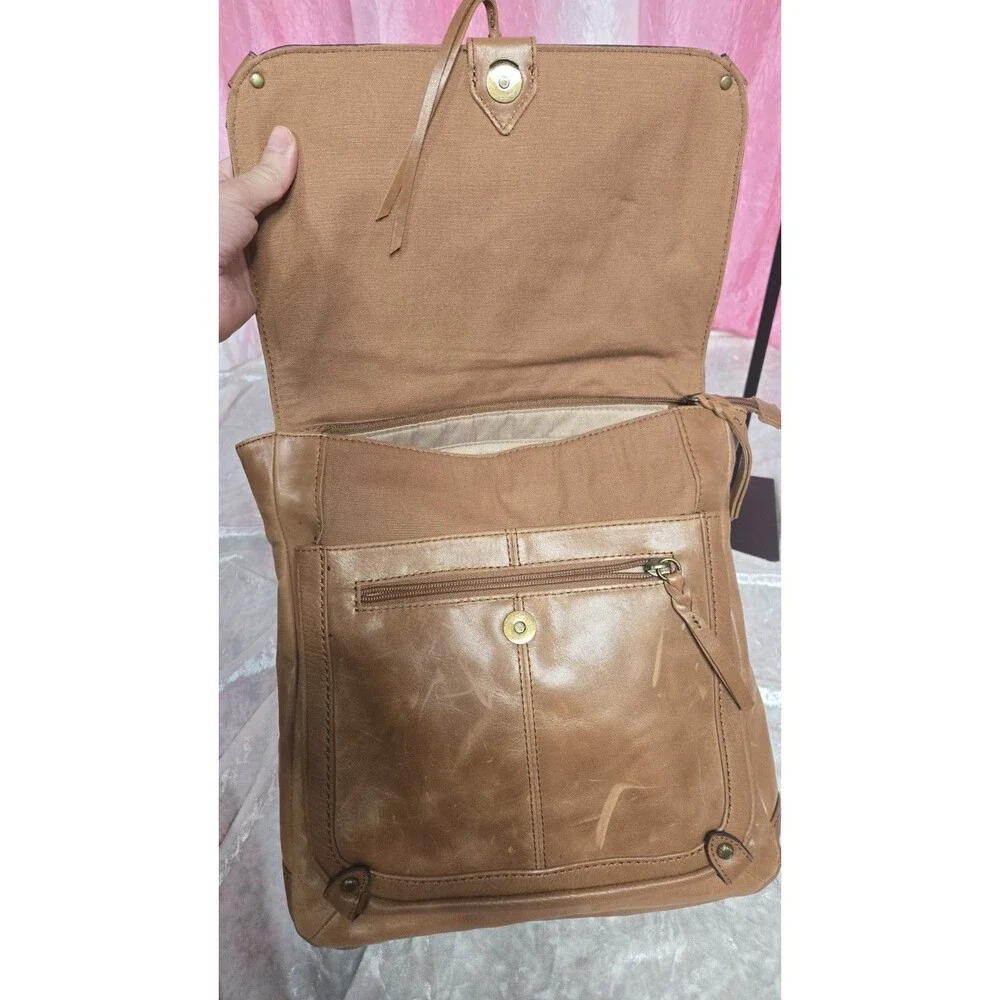 The Sak Tan Ventura Embossed Floral Tooled Leather Backpack 13x15x5